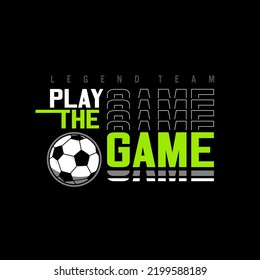 Game on, football sport, typography graphic design, for t-shirt prints, vector illustration
