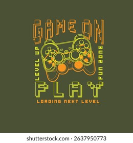 Game On play next level vector illustration
