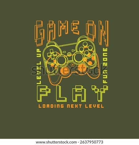 Game On play next level vector illustration
