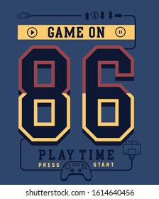 game on, play time, tees designs