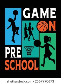 Game On Pre School Basketball Art File.