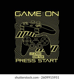 Game On Press Street Game pad vector graphic design