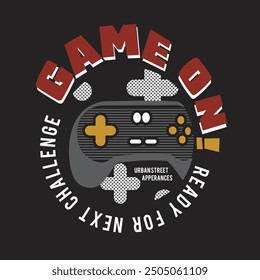 game on ready for next generation design typography vector illustration