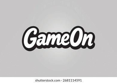 game on text graphic element Illustration template design 
