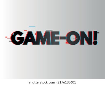 Game on Vector Logo Type Text Alumunium minimalist design classic modern