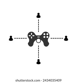 Game online design logo template illustration