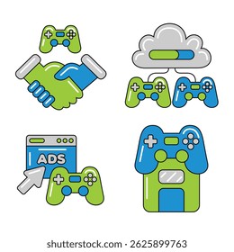 Game Online Element Vector Illustration