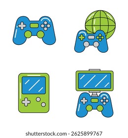 Game Online Element Vector Illustration