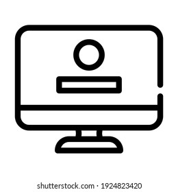 game operating system line icon vector. game operating system sign. isolated contour symbol black illustration
