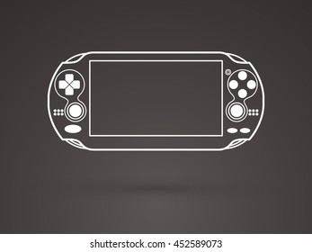 Game outline graphic vector.