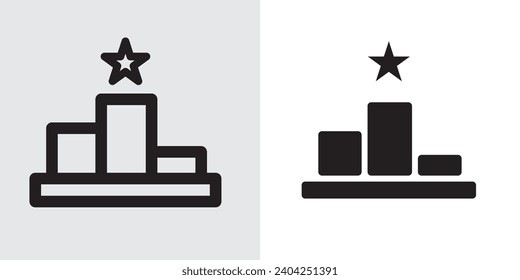 Game Outline Icon - Leaderboard. vector. eps 10.