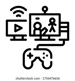 Game Outline icon. Live and Streaming.