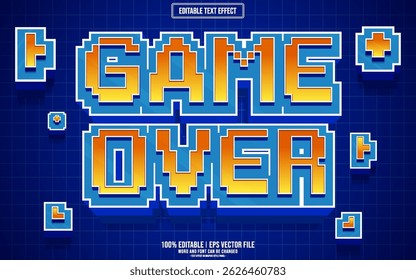 efeito de texto editável de Jogo sobre 3D