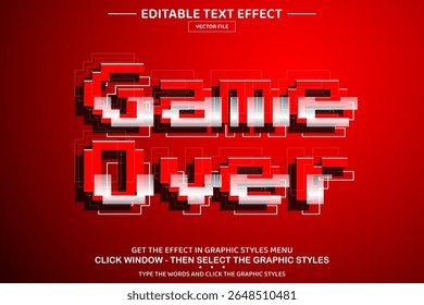 Modelo de efeito de texto editável de Jogo sobre 3D