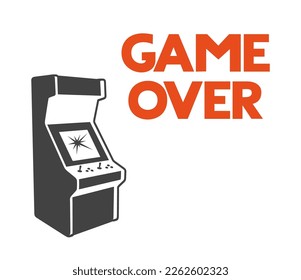 Game over and arcade machine