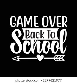 Volver al diseño de la camiseta de la escuela, archivo vector