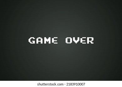 Game Over background .8 bit game.retro game.