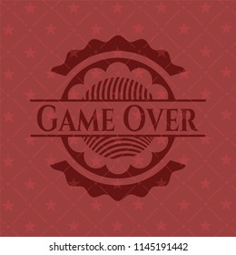 Game Over badge with red background