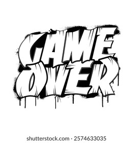 Game over based t-shirt design vector file