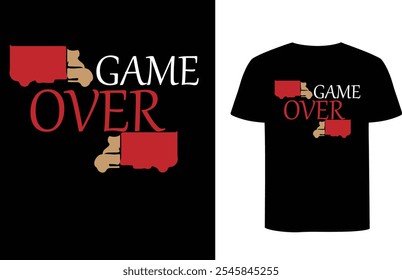 Game over , game to be here, Vector illustration design for fashion graphics, t shirt print.