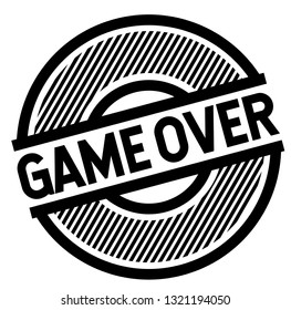 Game over black stamp