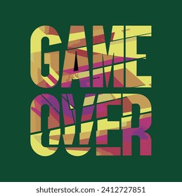 Game Over A bold Colure full and eye-catching about typography design