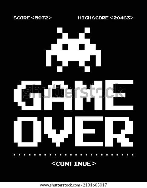 game over, boys graphic tees vector designs and\
other uses
