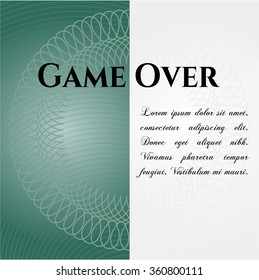 Game Over card or banner