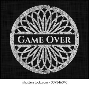 Spiel über Kreide-Emblem
