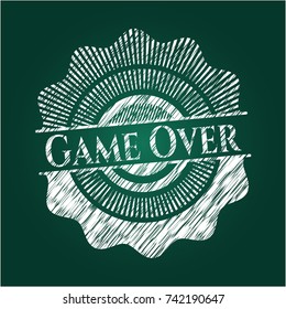 Game Over chalkboard emblem