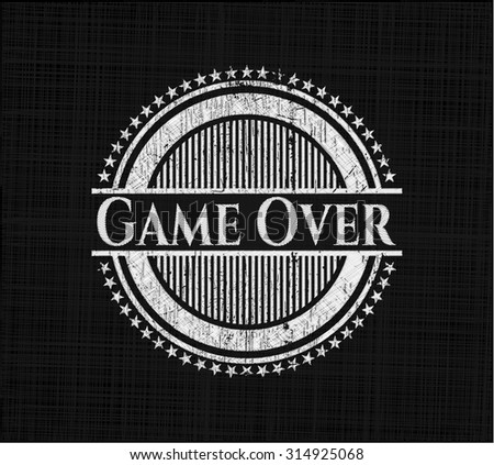 Game Over chalkboard emblem