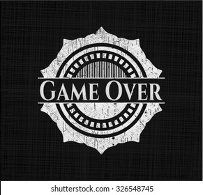 Game Over with chalkboard texture