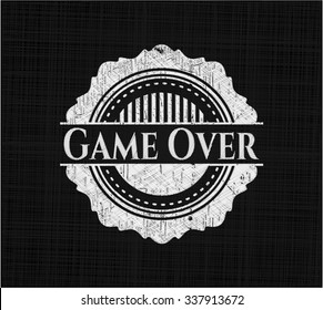 Game Over with chalkboard texture