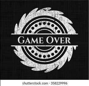 Game Over with chalkboard texture