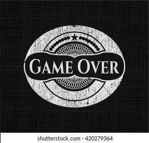 Game Over with chalkboard texture