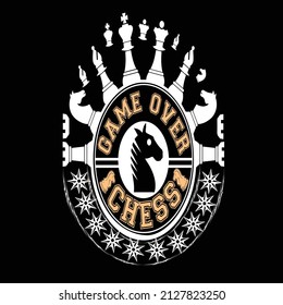 Game over Chess T -shirt Design 