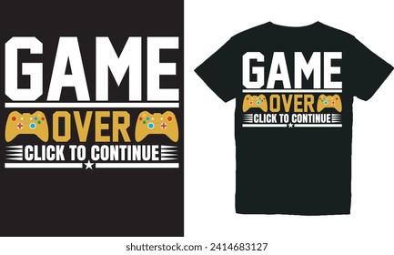 game over click to continue.with patches for t-shirts and other uses