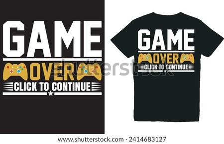 game over click to continue.with patches for t-shirts and other uses