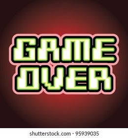 Game over concept of logo - illustration