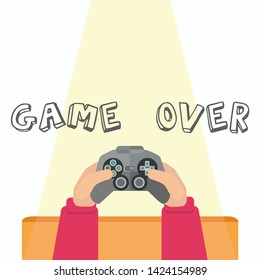 Game over concept vectors illustrations