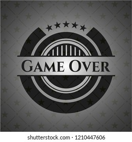 Game Over dark emblem. Retro