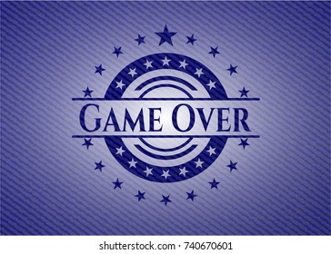 Game Over denim background