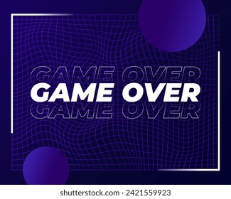 Juego sobre diseño, fondo con cuadrícula de neón, vector