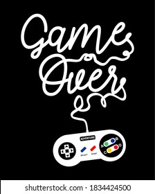 game over design for print t shirt and more