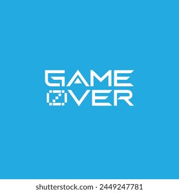 Game Over Digital Video Game End Screen Design Background