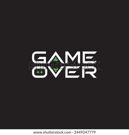 Game Over Digital Video Game End Screen Design Background