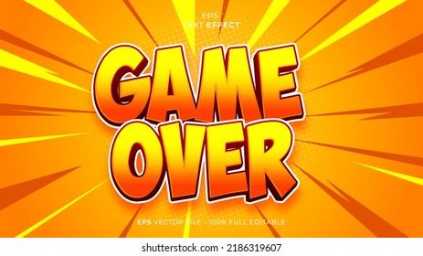 Game Over editable text effect font