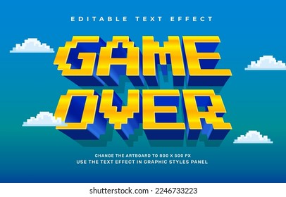 Game Over editable text effect