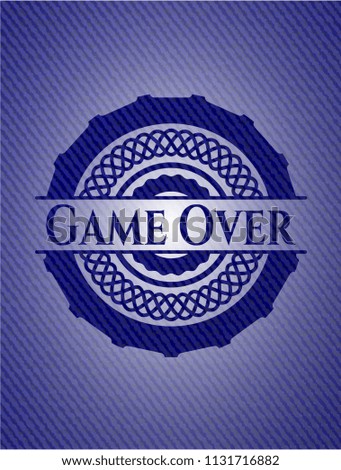 Game Over emblem with denim texture