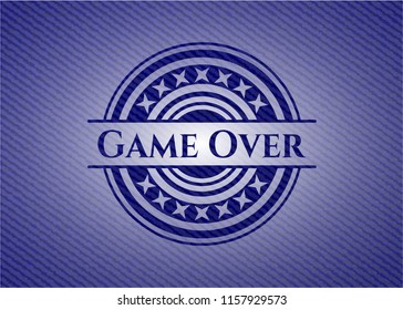 Game Over emblem with jean high quality background